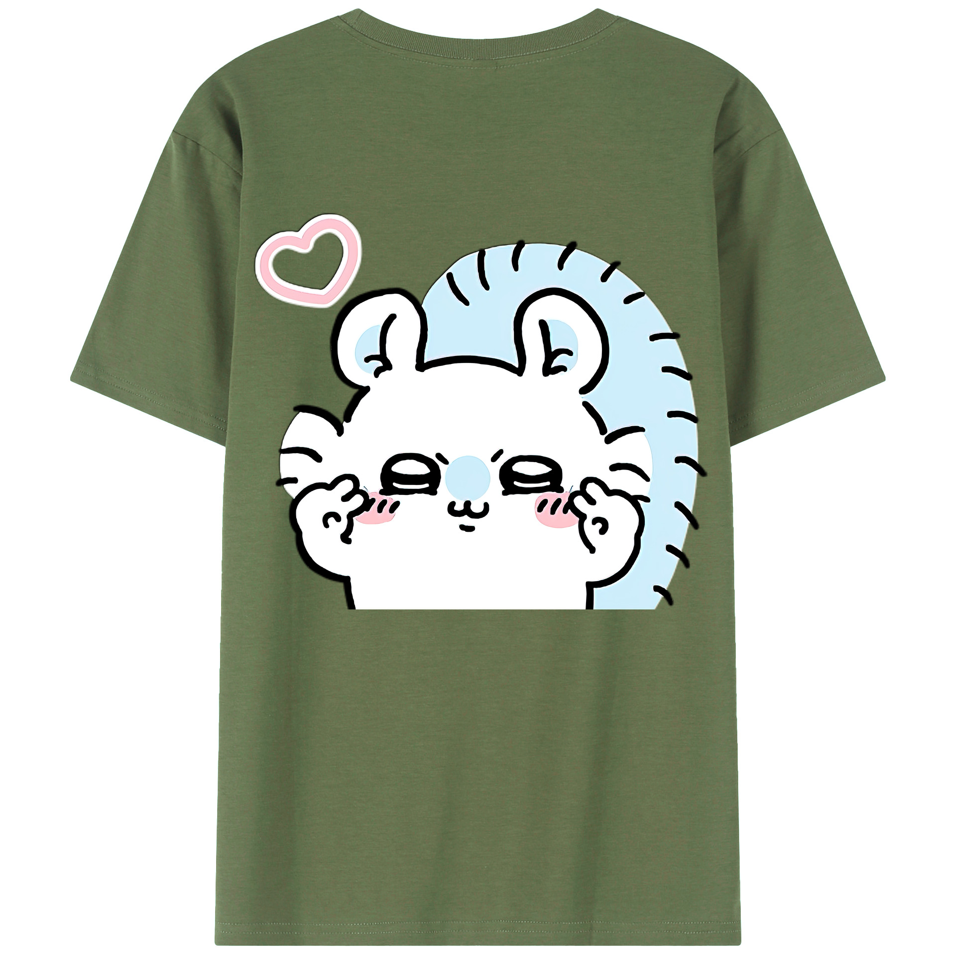 （画像用） ちいかわ モモンガ Chii-kawa Momonga 綿100％ メンズ半袖Tシャツ（バックプリント） 通気性